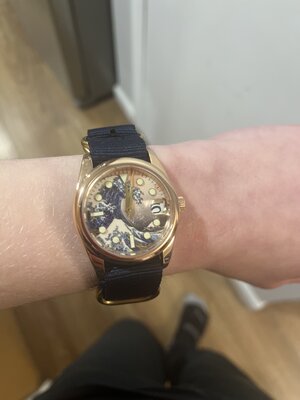 Watch from Joseph Freeman's collection, on wrist